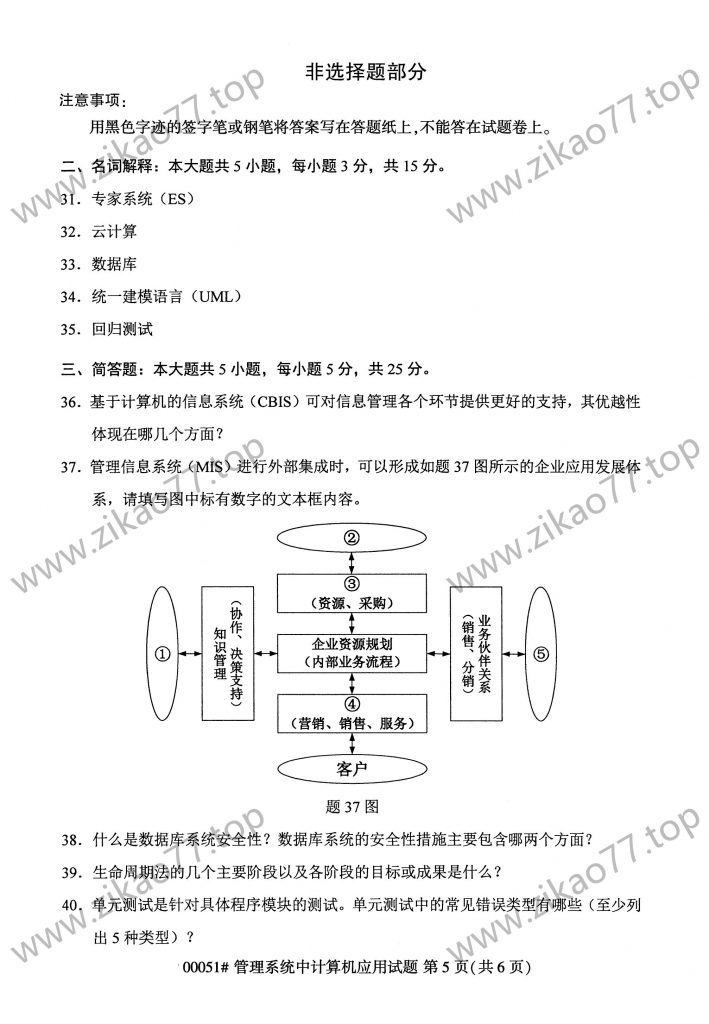 2023年4月自考00051管理系统中计算机应用_04
